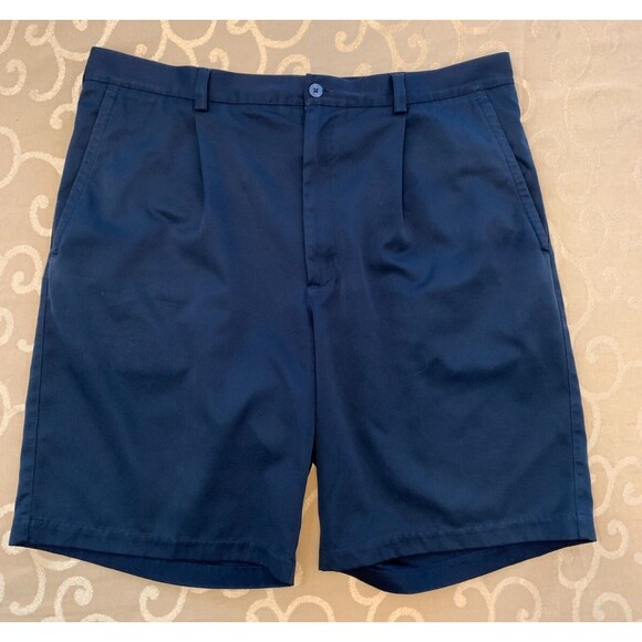 Nike Golf Shorts Mens 36 Pleated Dri Fit Relaxed Performance Outdoor Black - Picture 1 of 8